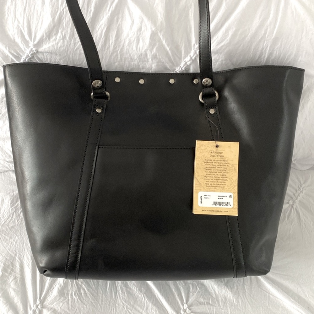 Patricia Nash~Benvenuto Tote~Heritage~ Black Leather~NWT LAST ONE - Picture 9 of 14
